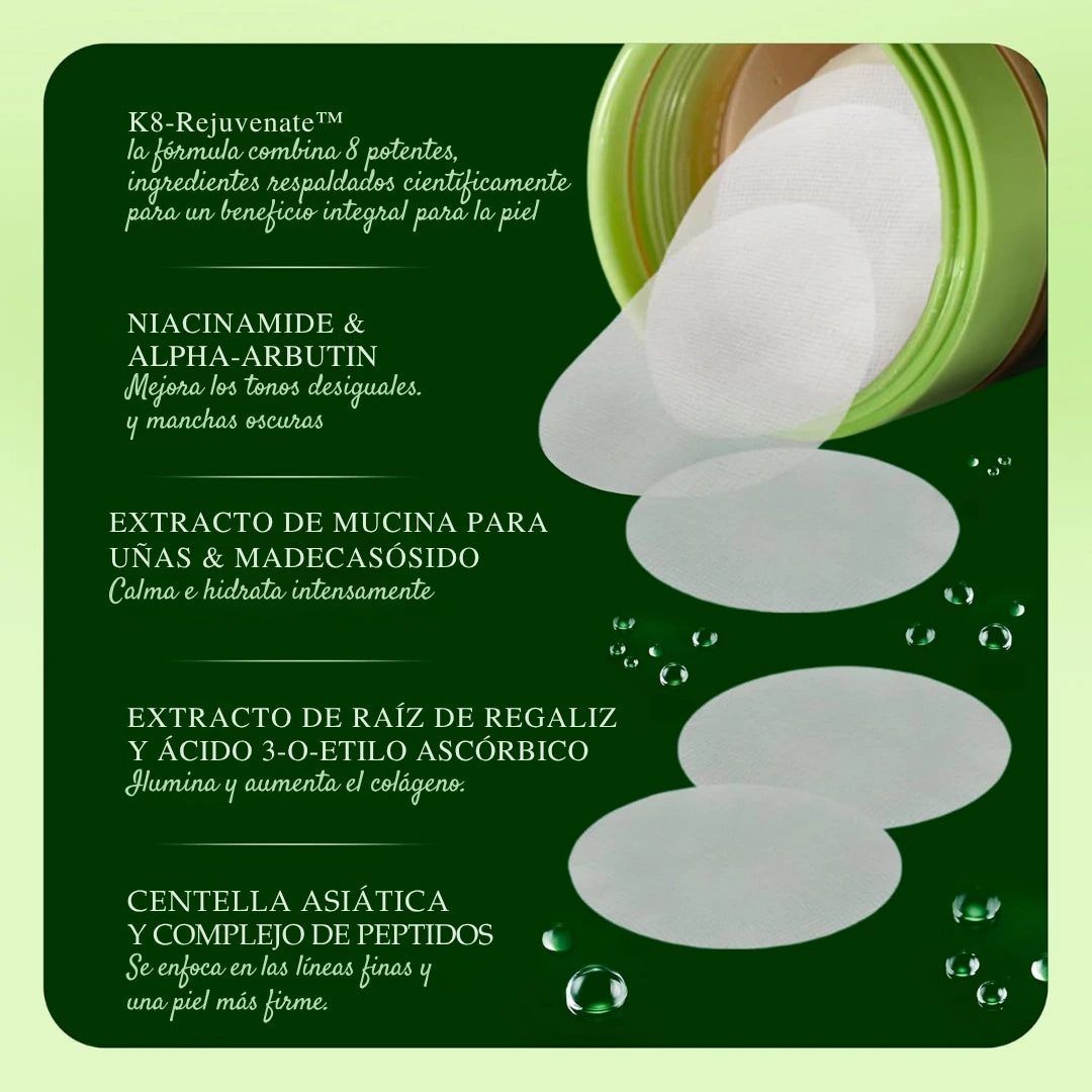 JiYu Almohadillas Tonificantes y Exfoliantes