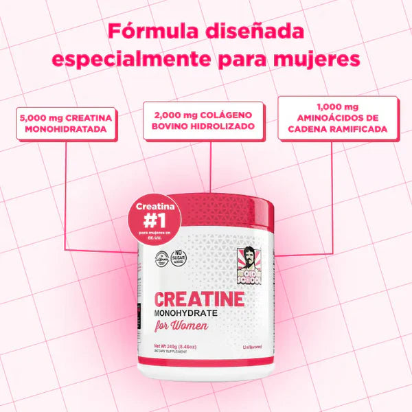 Creatina monohidratada para mujeres